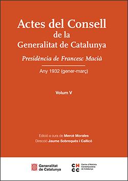 ACTES DEL CONSELL DE LA GENERALITAT DE CATALUNYA. VOLUM V | 9788410144866