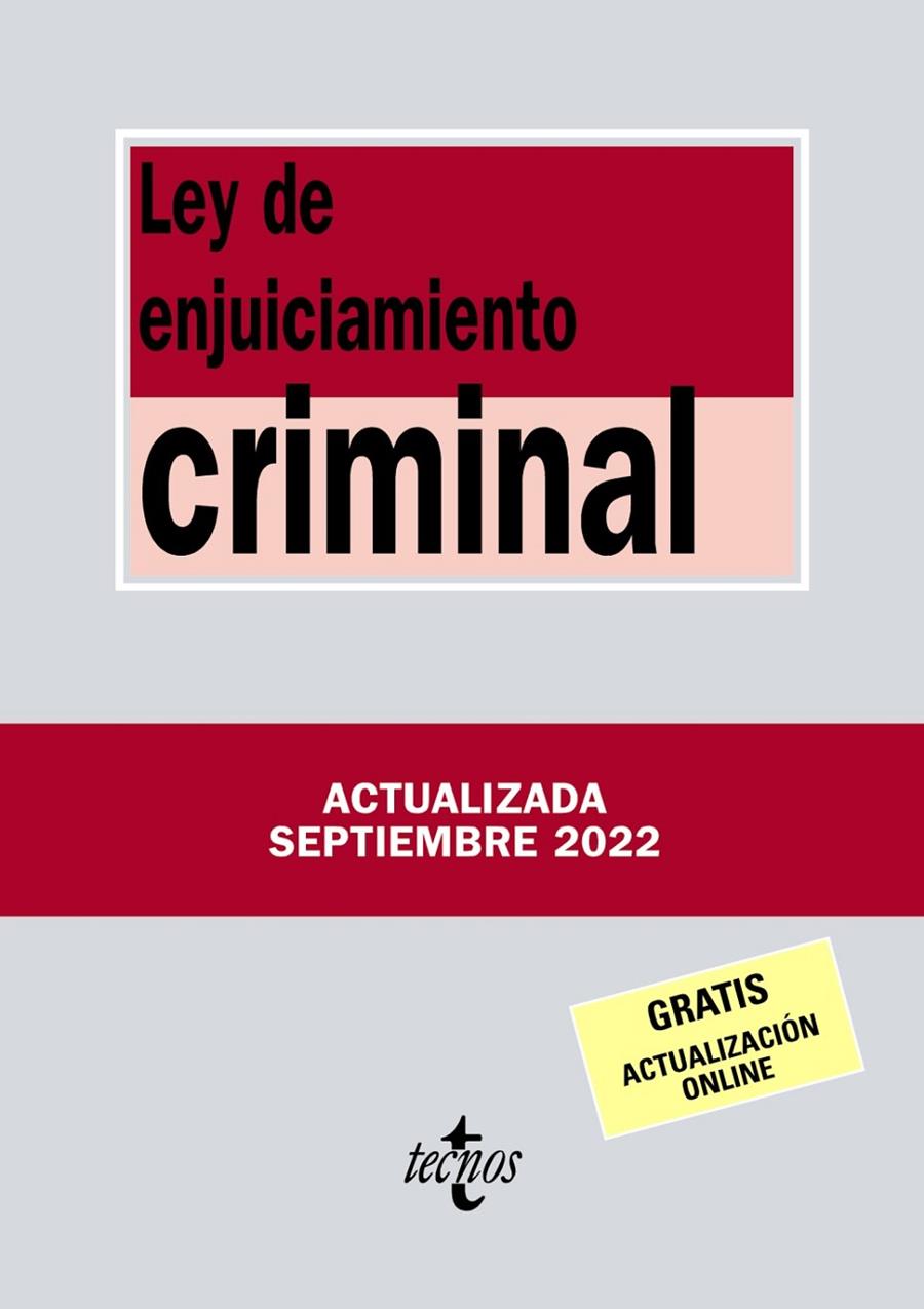 LEY DE ENJUICIAMIENTO CRIMINAL (2022) | 9788430985685