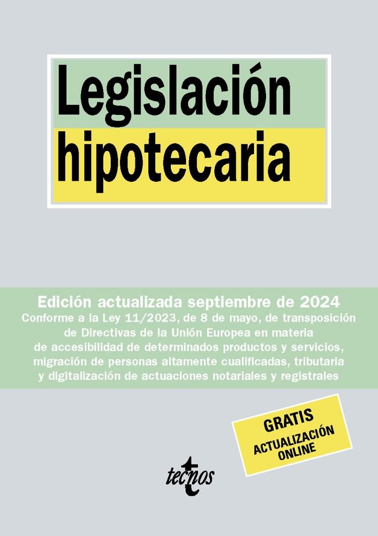 LEGISLACIÓN HIPOTECARIA ( 2024 ) | 9788430990900