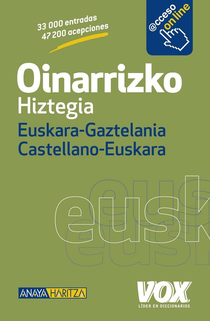 VOX OINARRIZKO HIZTEGIA CASTELLANO - EUSKARA - CASTELLANO | 9788499741369 | VOX EDITORIAL