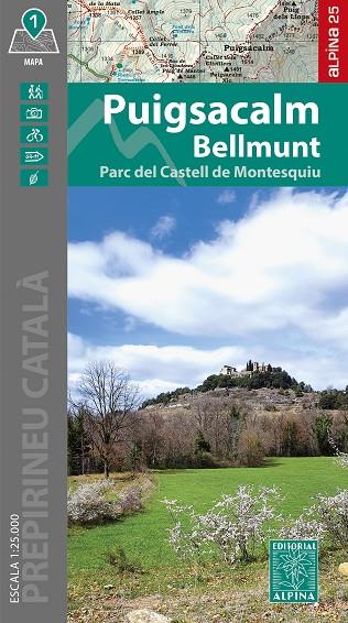 PUIGSACALM BELLMUNT : PARC DEL CASTELL DE MONTESQUIU ( 1:25.000 | 9788470111280