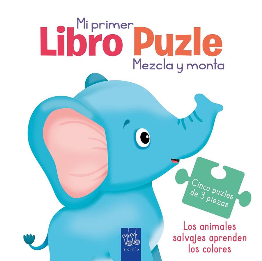 MI PRIMER LIBRO PUZLE : LOS ANIMALES SALVAJES APRENDEN LOS COLORES | 9788408251989