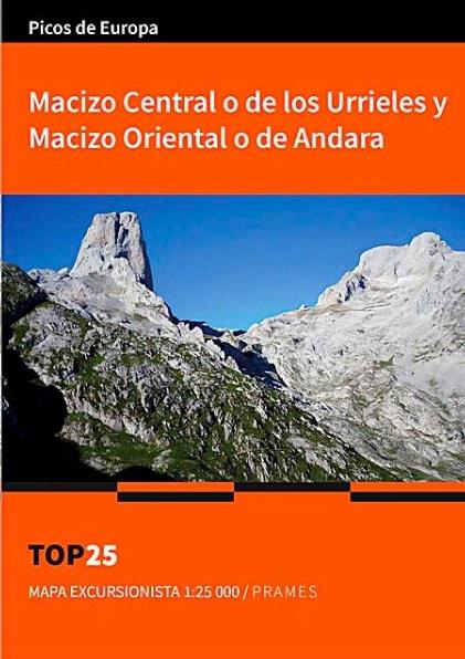 MAPA DEL MACIZO CENTRAL O DE LOS URRIELES Y MACIZO ORIENTAL O ANDARA | 9788483215425